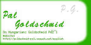 pal goldschmid business card